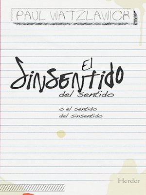 cover image of El sinsentido del sentido